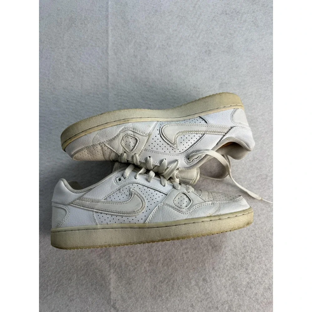 Nike Son of Force Shoes Mens Size‎ 9 White Leather Low Top Casual Sneakers